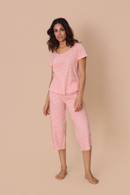 Coral Glow Culotte Set